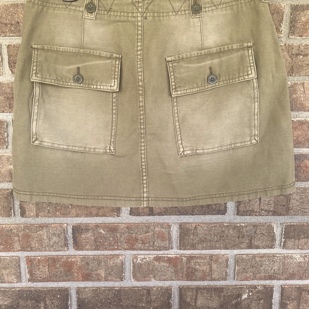 Free people olive green skirt size 10